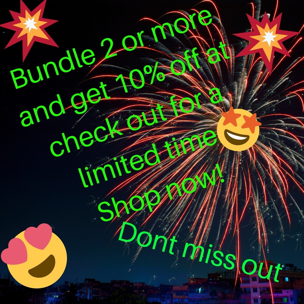 Bundle 2 or more and receive 10% off at checkout!